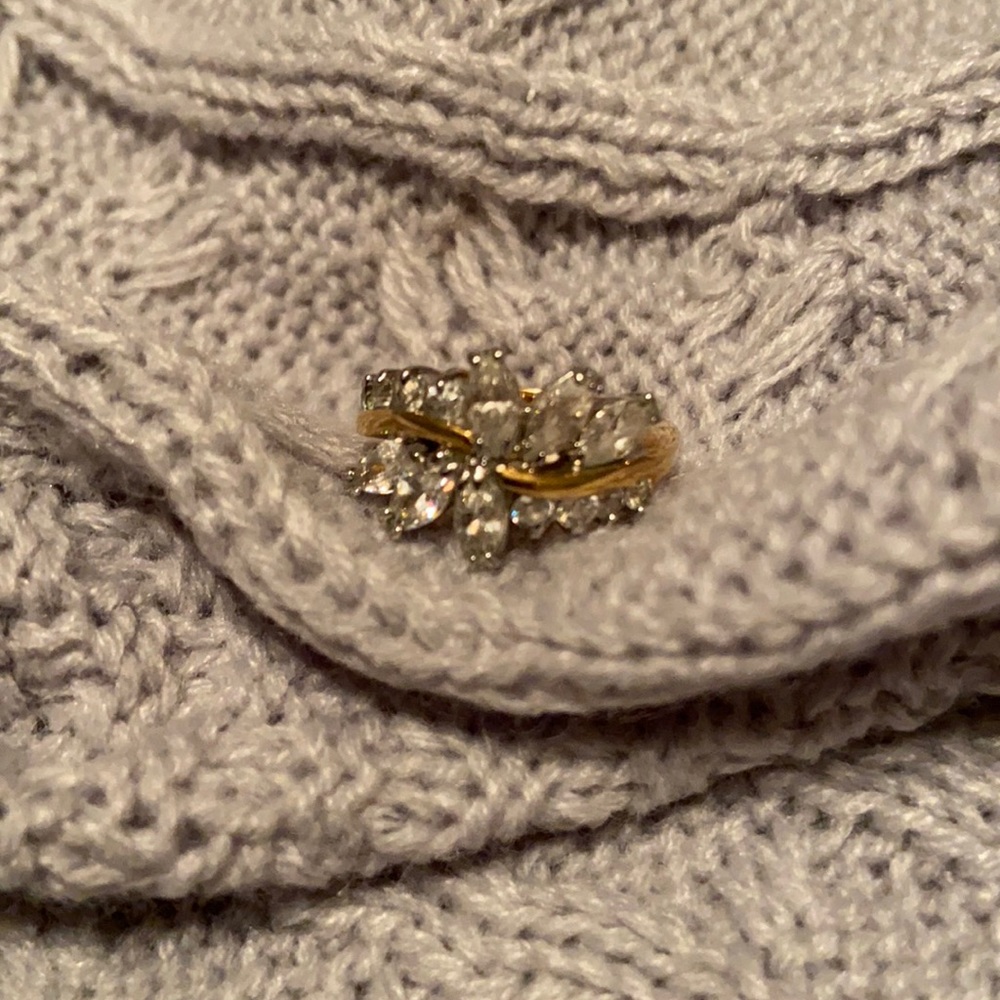 Cubic Zirconia Faux Diamond Ring